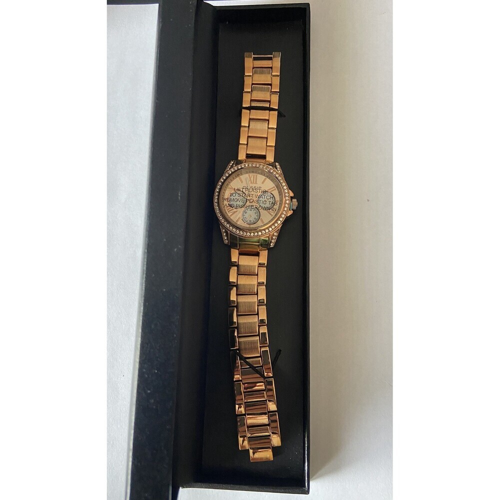 NEW Gossip Multi-Function Bracelet Watch ROSE GOLD-TONE